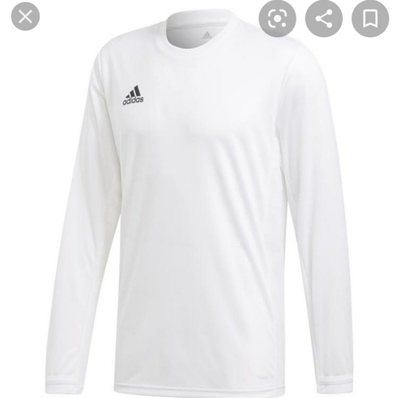 2 for 20!! Adidas Small Long Sleeve White Shirt - Picture 5 of 5